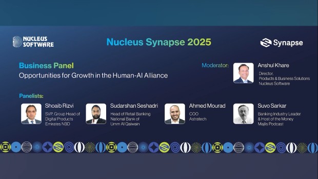 Business Leadership Panel Discussing Opportunities for Growth in the Human-AI Alliance at Nucleus Synapse 2025, Middle East