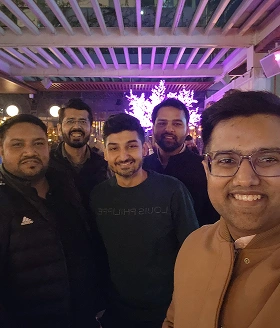 Aakshat Bhardwaj with Nucleus Team