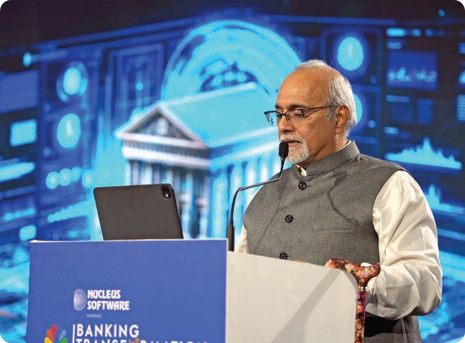 M. Rajeshwar Rao explaining the role of AI as the backbone of financial expansion