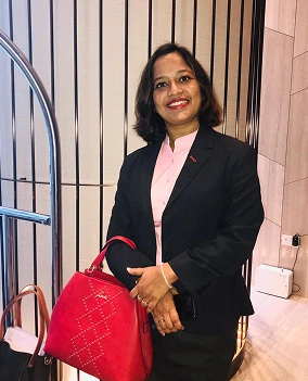 Subhasini representing the people-first culture and excellence at Nucleus Software