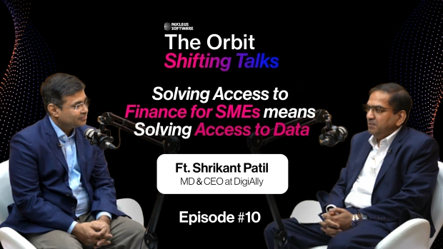The Orbit Shifting Talks featuring Shrikant Patil, MD & CEO, DigiAlly, discussing AI-powered SME Lending and Risk Intelligence
