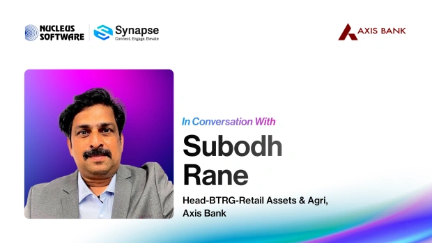 Subodh Rane of Axis Bank discussing API-led lending transformation with Nucleus Software