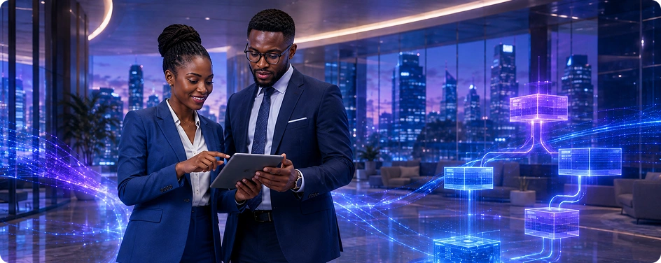 Modern banking platform combining modular technology with connected financial services