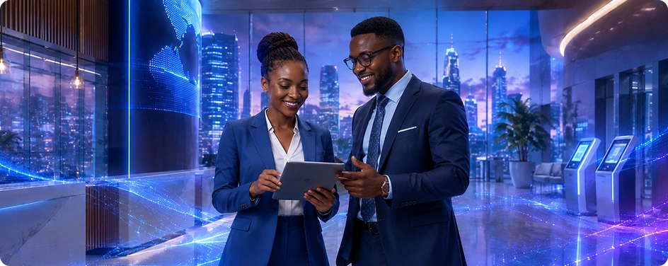 Banking professionals using a digital lending platform to support intelligent credit decision-making and customer engagement