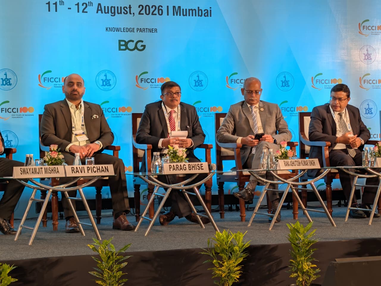 Parag Bhise, CEO of Nucleus Software, speaking at the FIBAC 2026 panel discussion in Mumbai