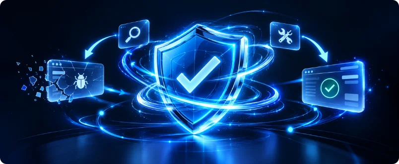 AI-powered self-healing test automation adapting to changes in application UI elements